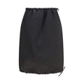 Black Cotton Mini Skirt