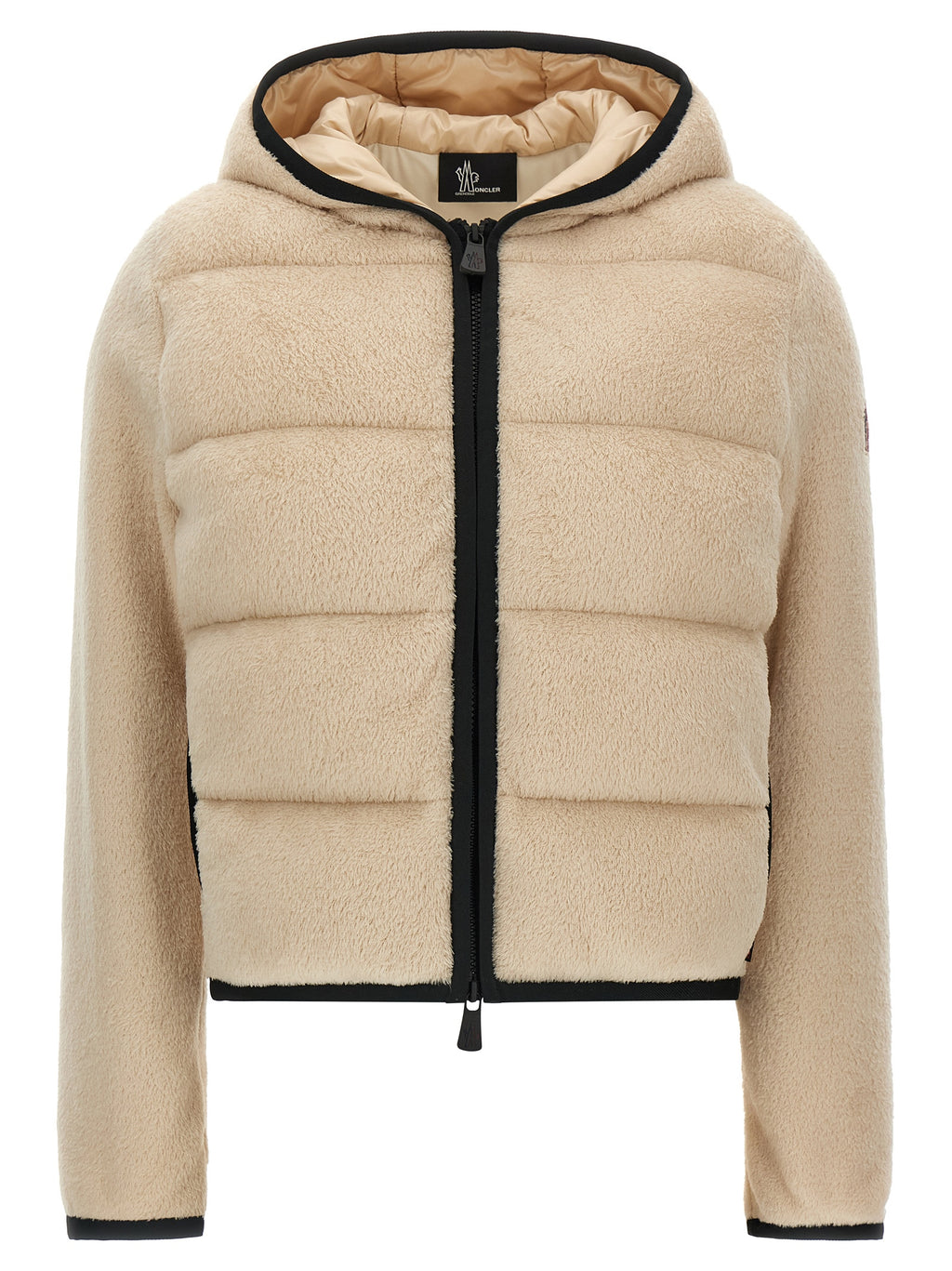 Beige Polyester Hoodie