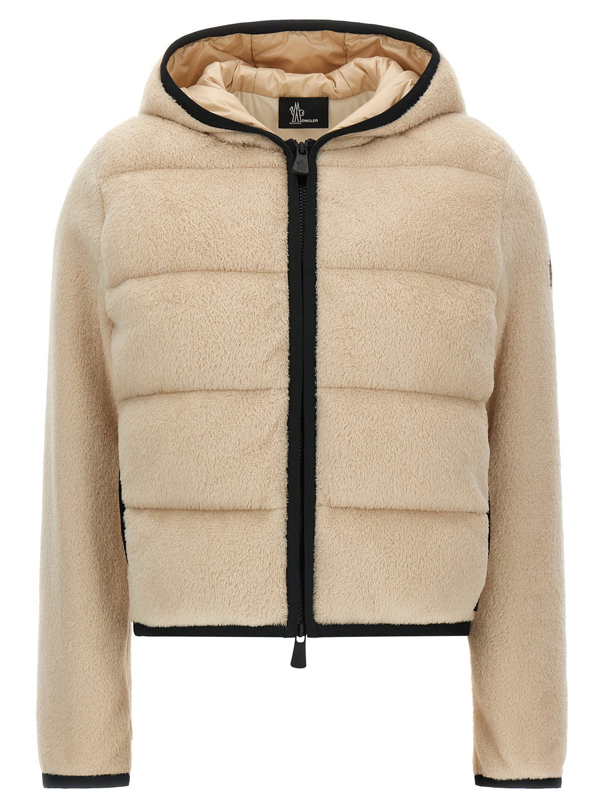 Beige Polyester Hoodie