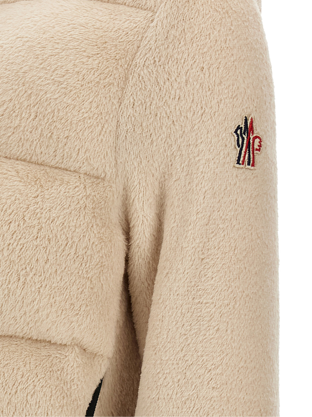 Beige Polyester Hoodie