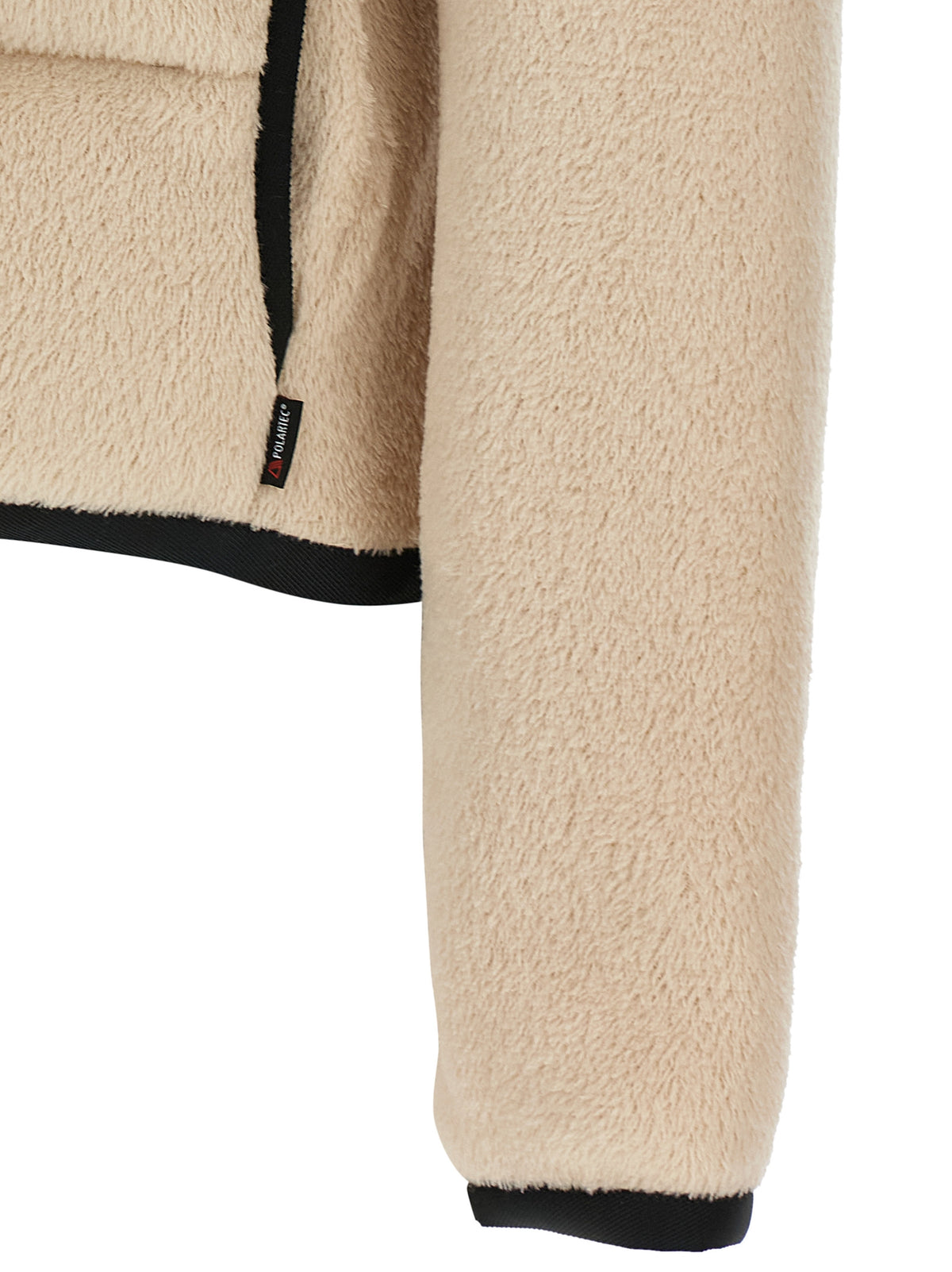 Beige Polyester Hoodie