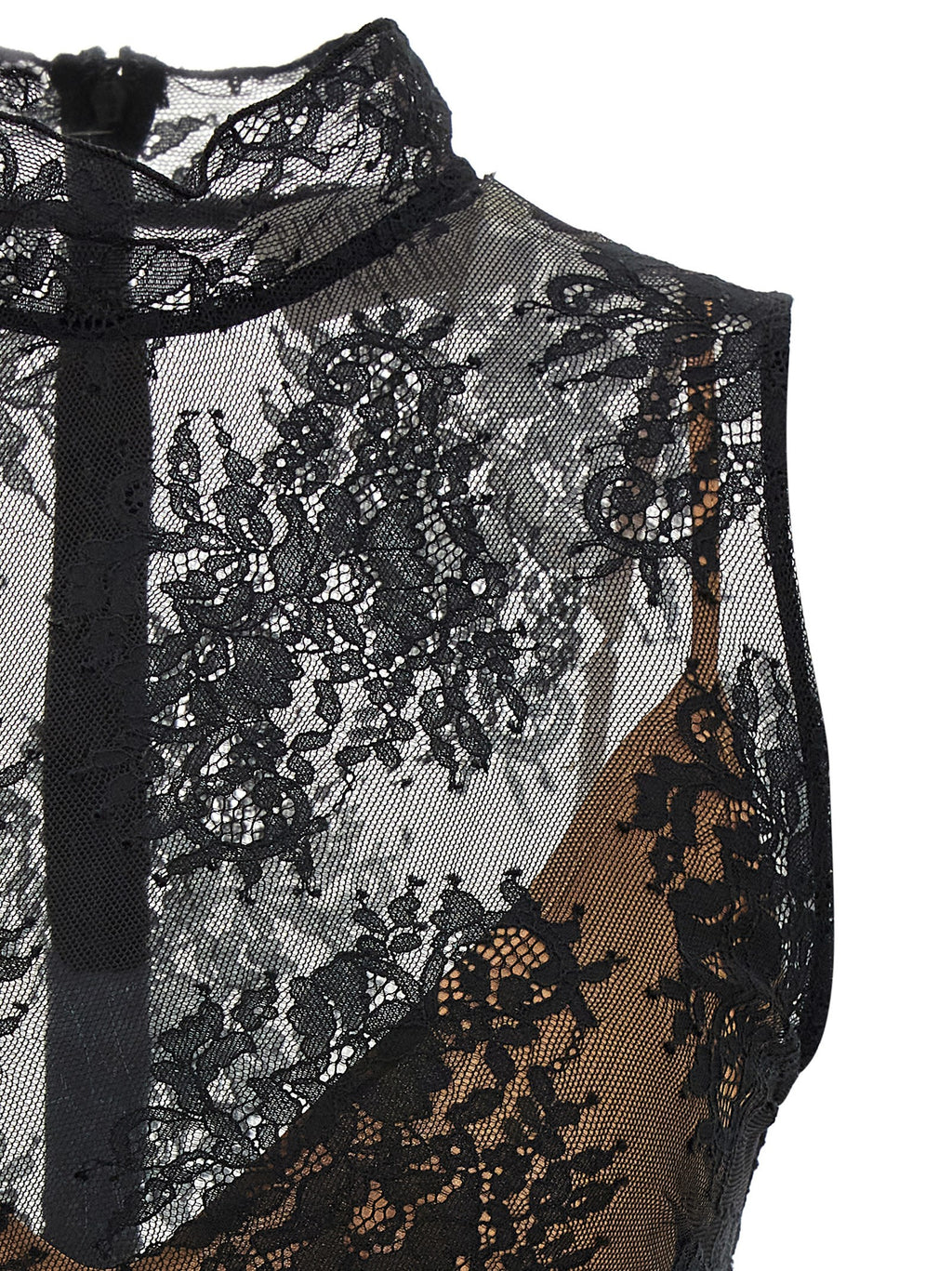 Black Polyester Short Dress