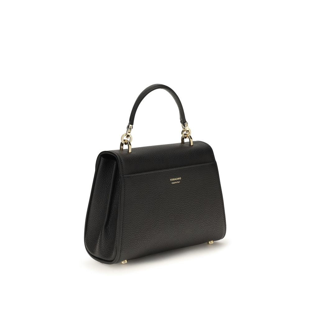 Black Calf Leather Bos Taurus Handbag