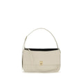 Beige Calf Leather Bos Taurus Shoulder Bag