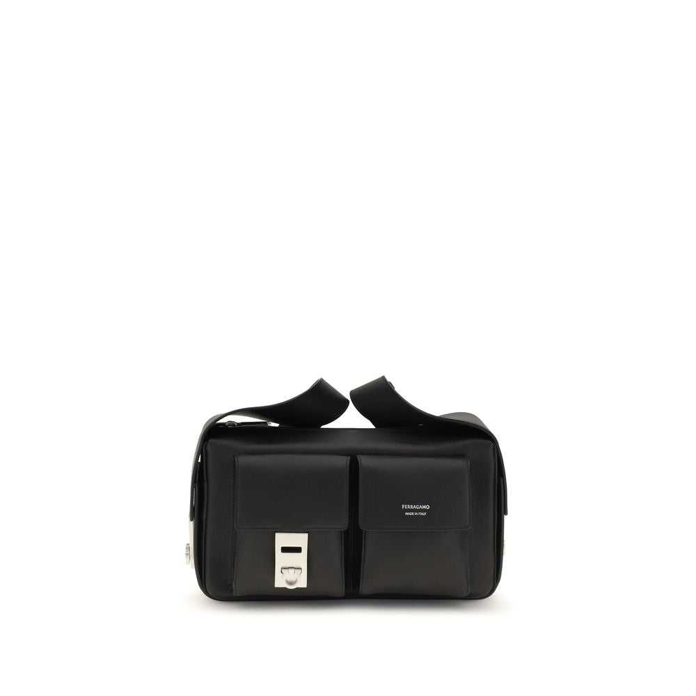 Black Calf Leather Bos Taurus Shoulder Bag