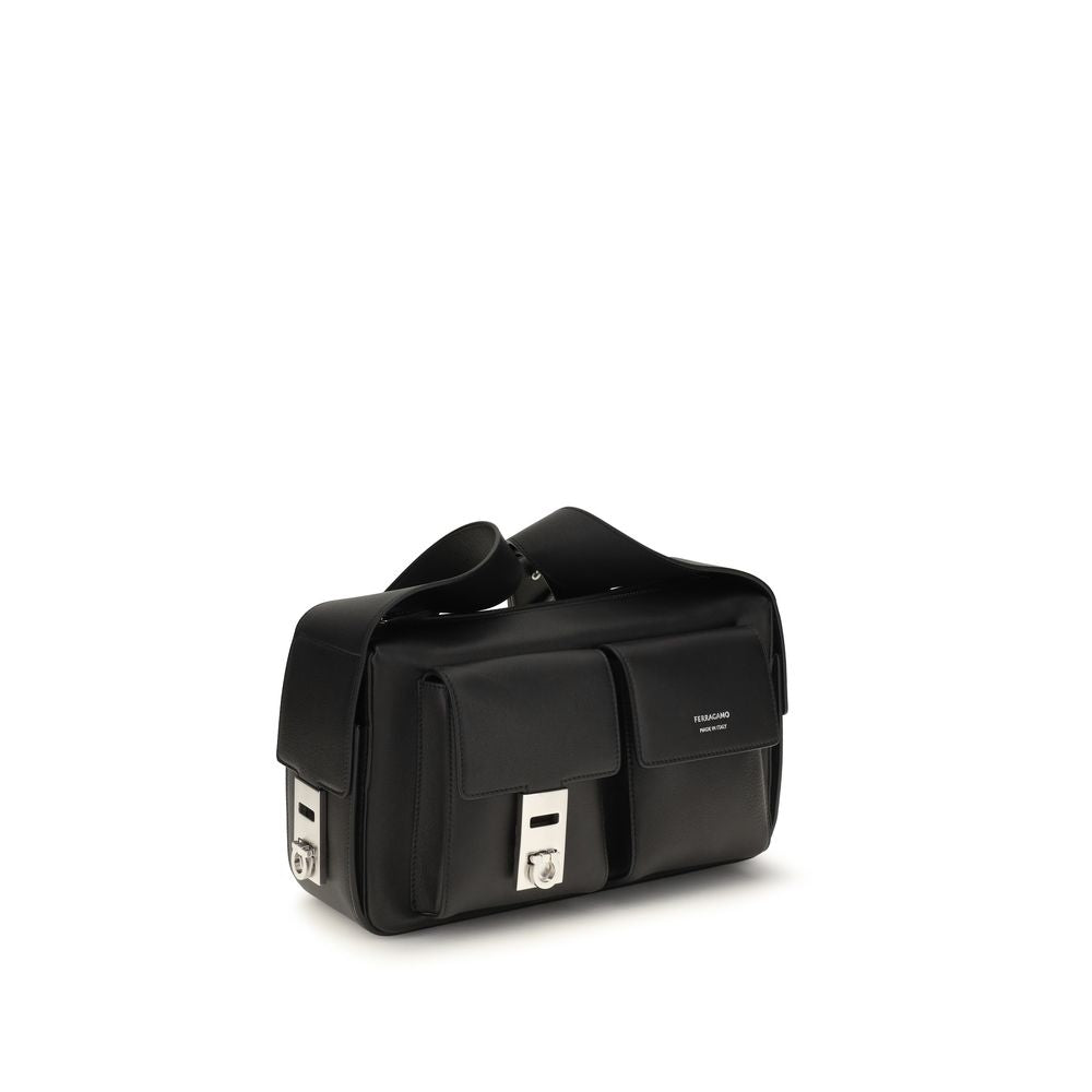 Black Calf Leather Bos Taurus Shoulder Bag