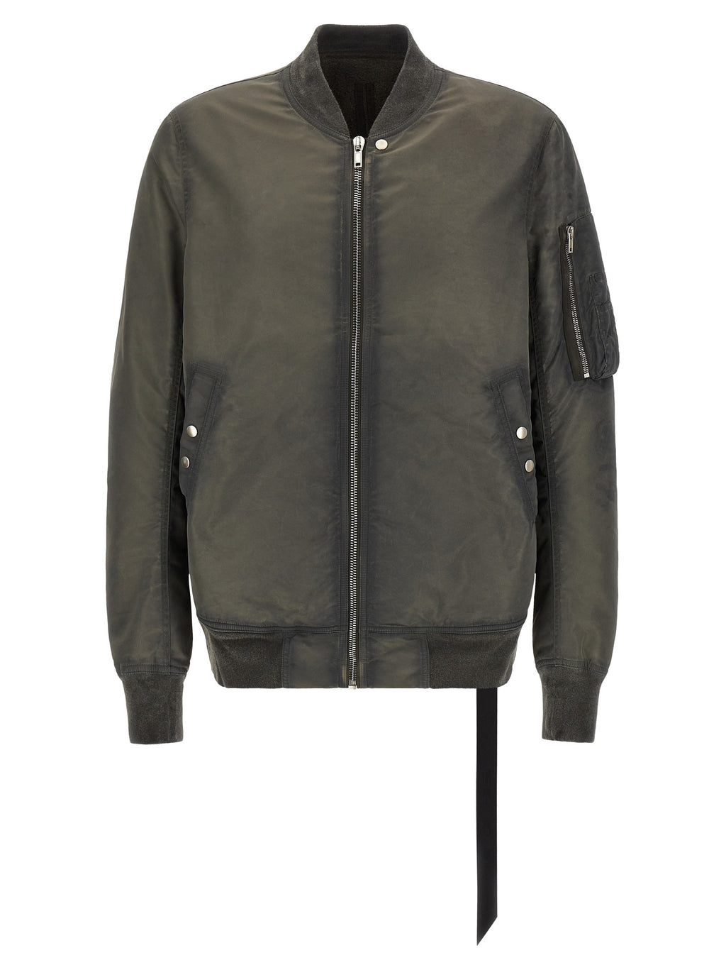 Gray Nylon Bomber