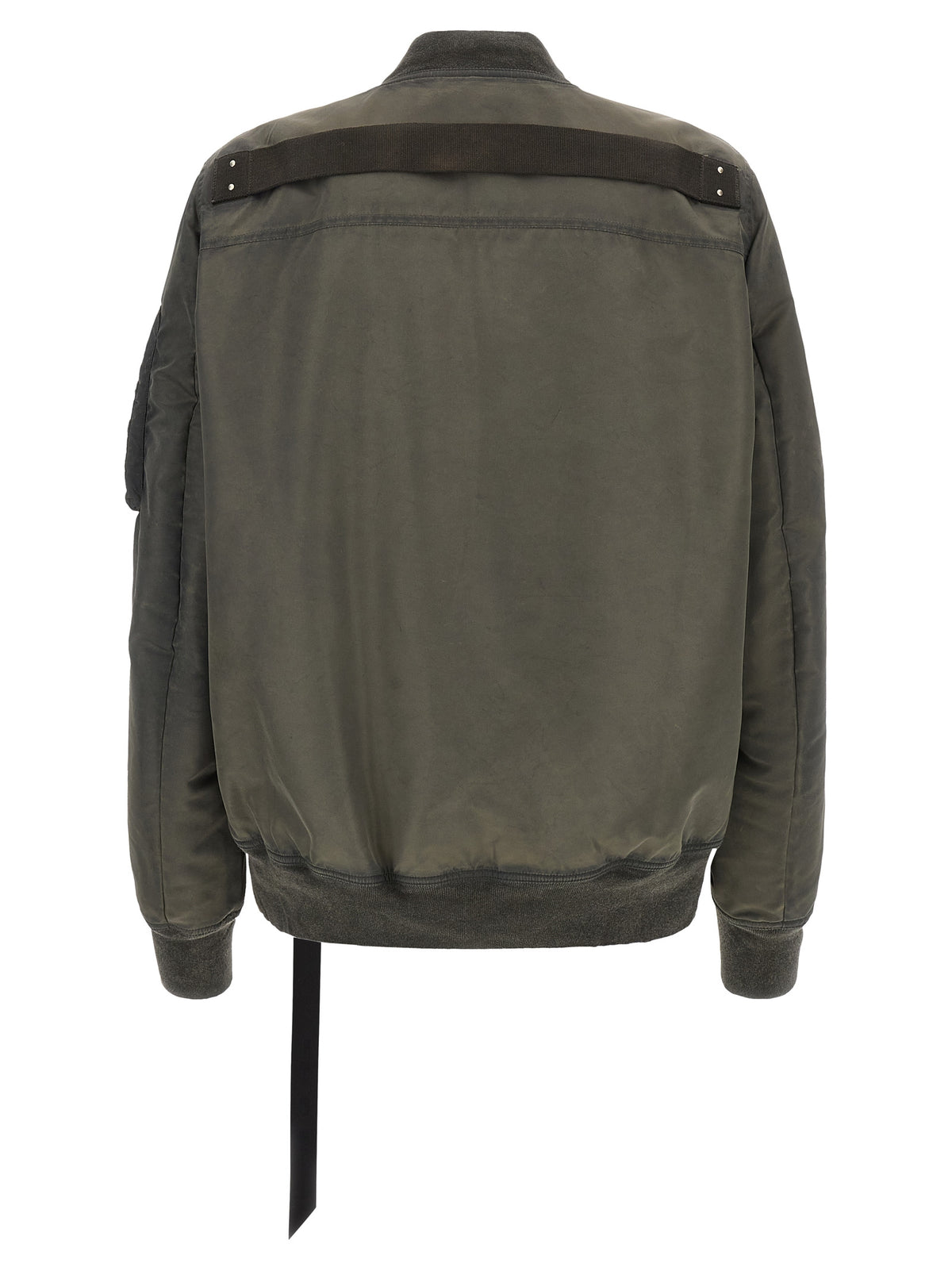 Gray Nylon Bomber