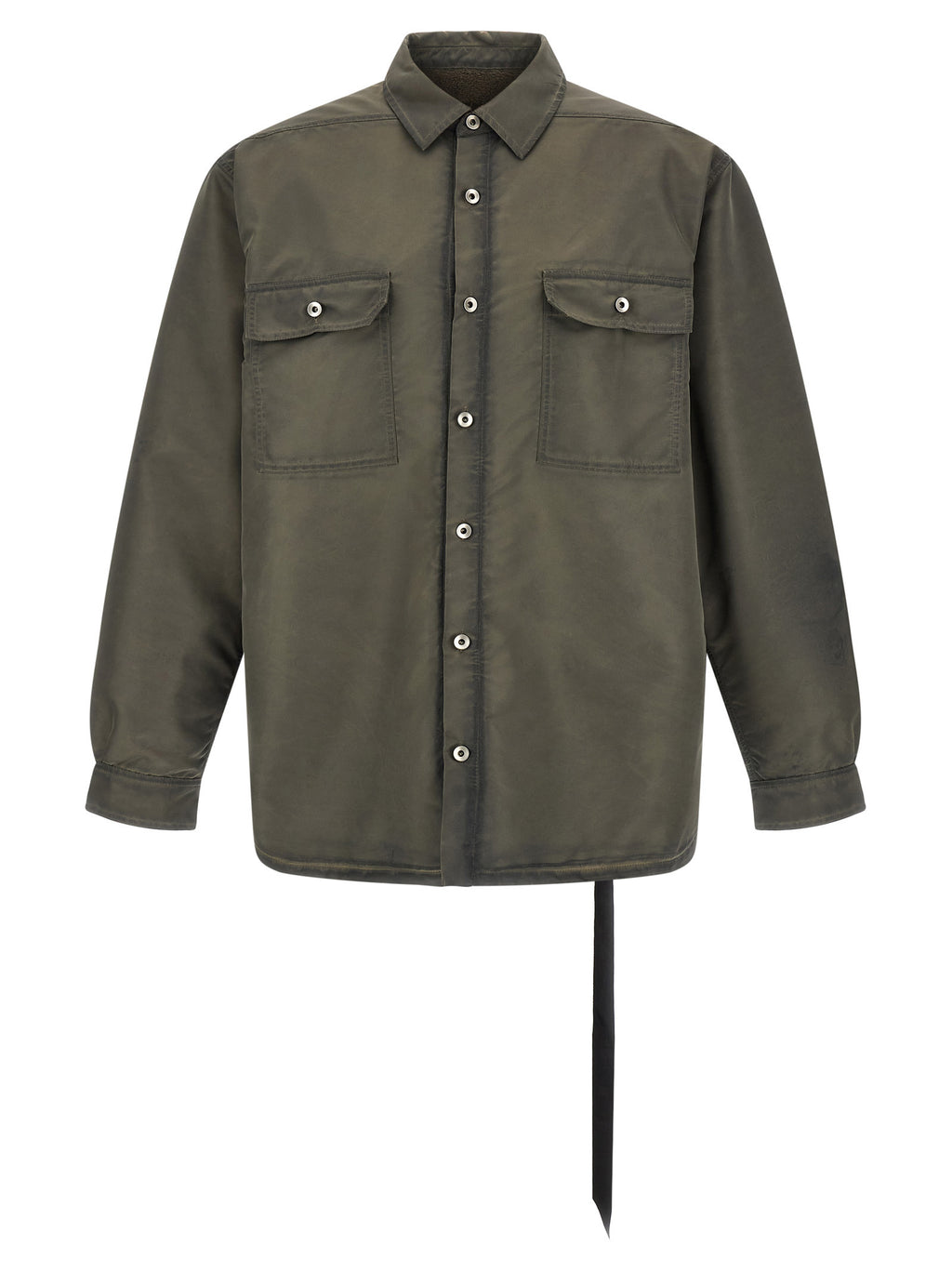 Gray Nylon Full-Length Jacket