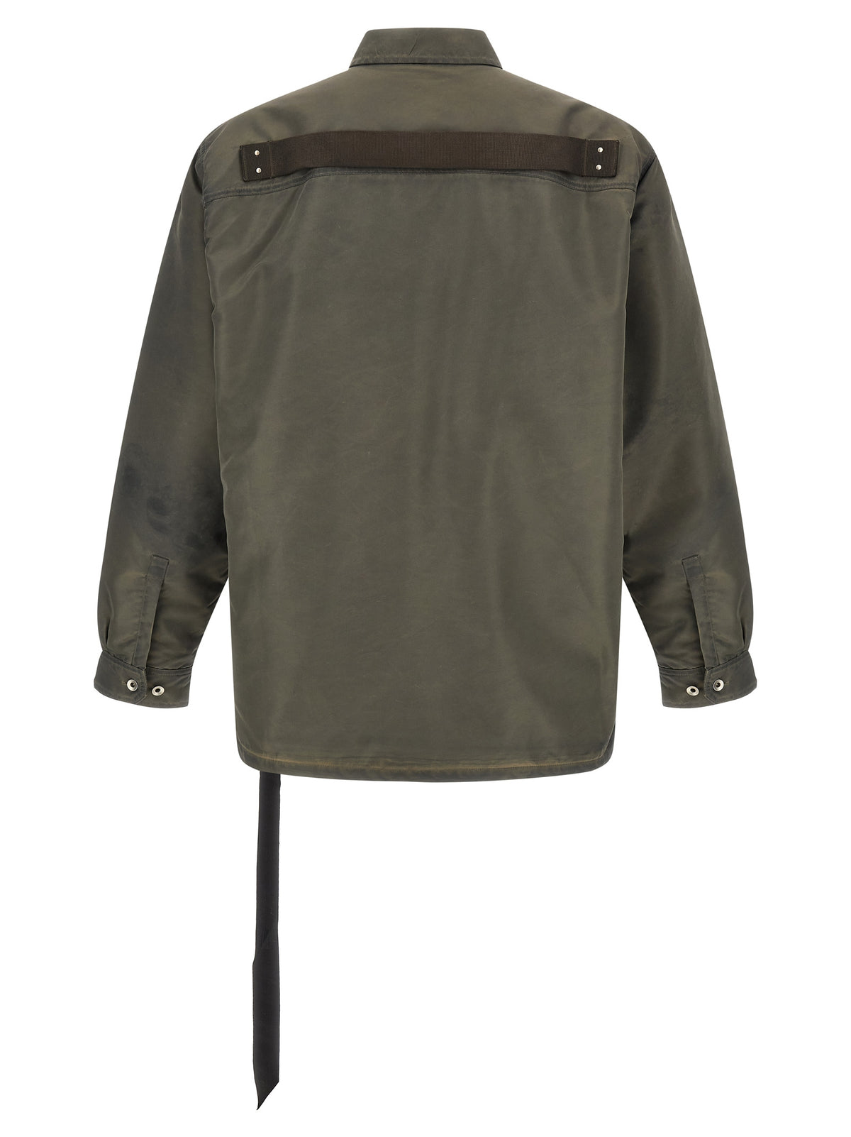 Gray Nylon Full-Length Jacket