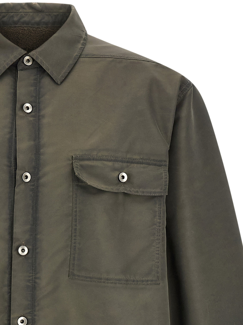 Gray Nylon Full-Length Jacket