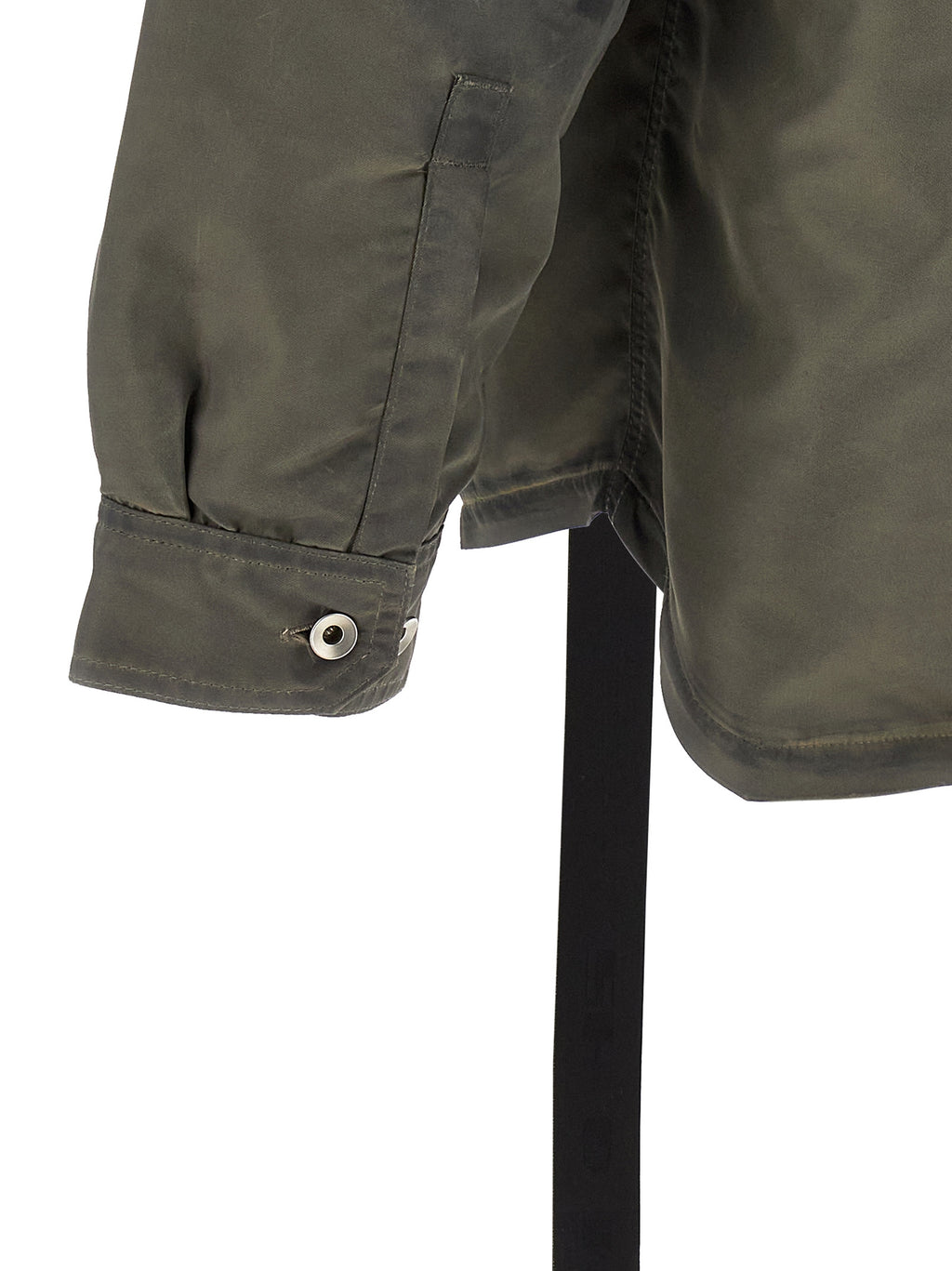 Gray Nylon Full-Length Jacket