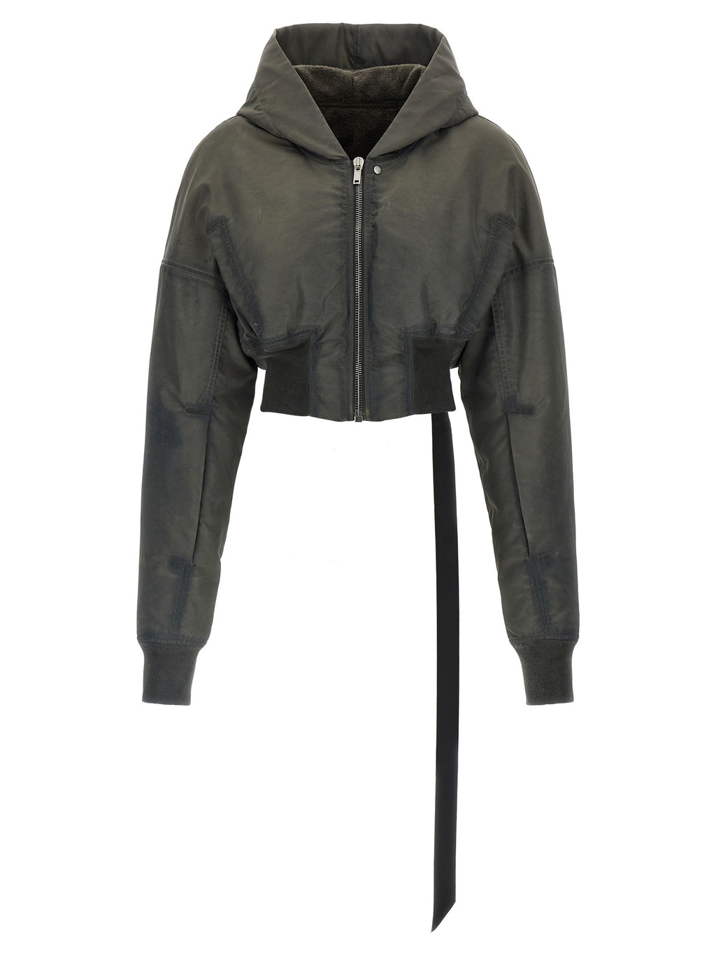 Gray Nylon Bomber