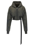 Gray Nylon Bomber