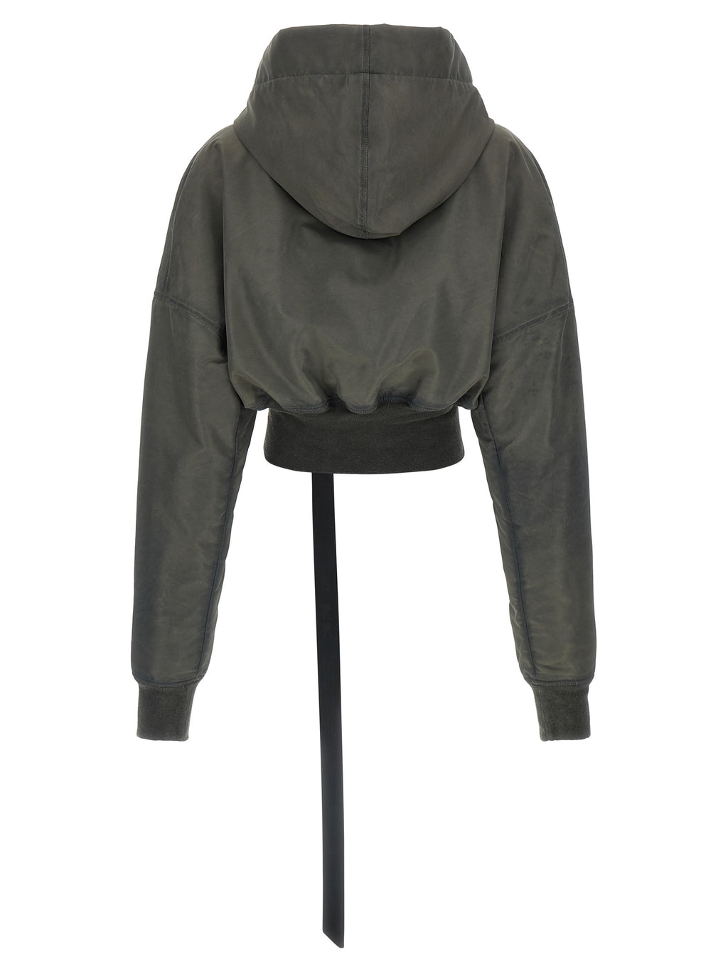 Gray Nylon Bomber