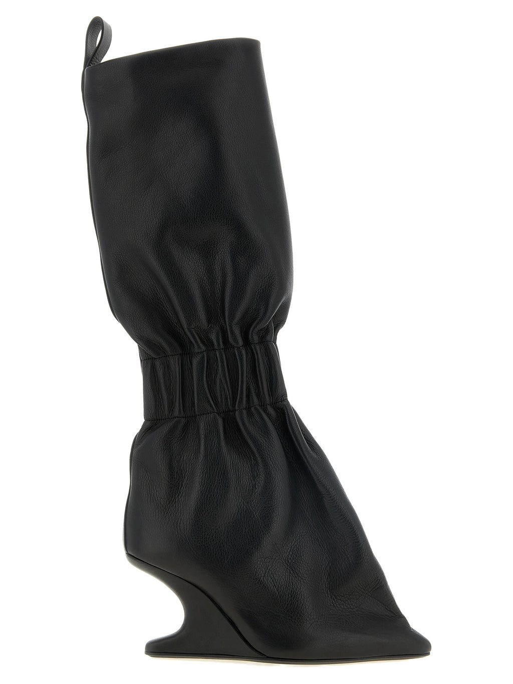 Black Calfskin Over The Knee