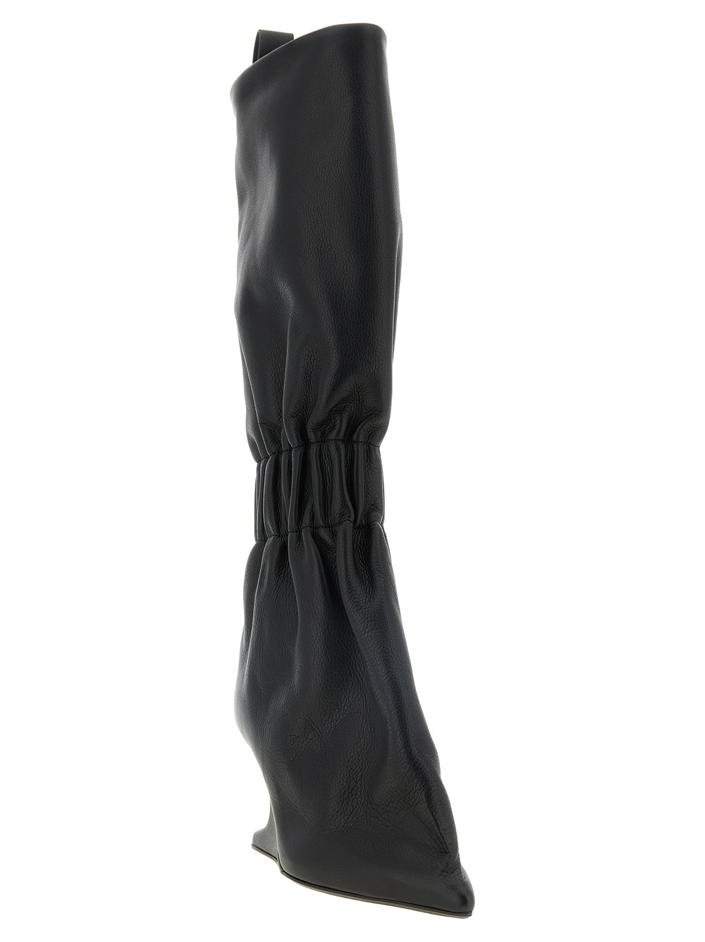 Black Calfskin Over The Knee