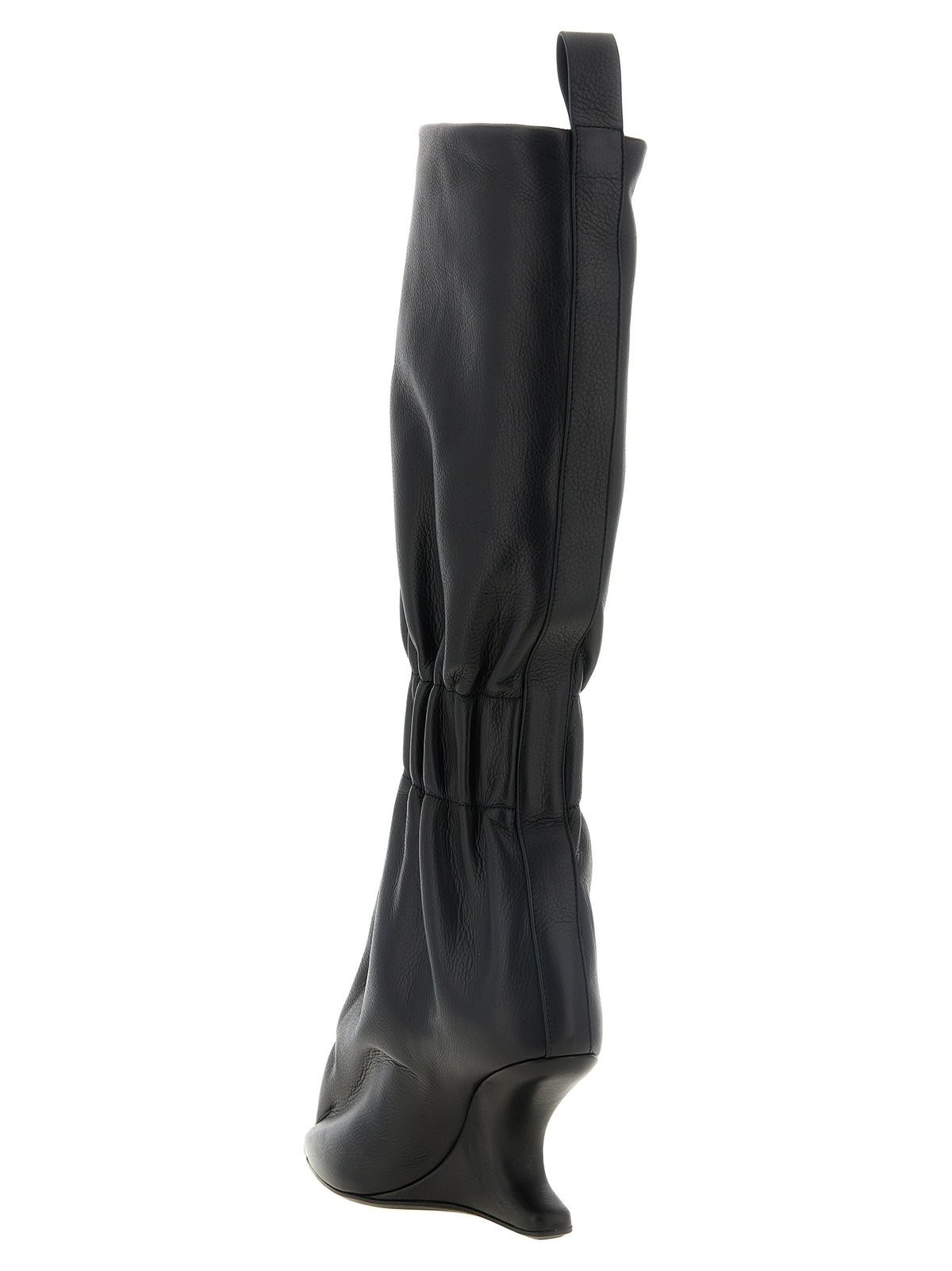Black Calfskin Over The Knee