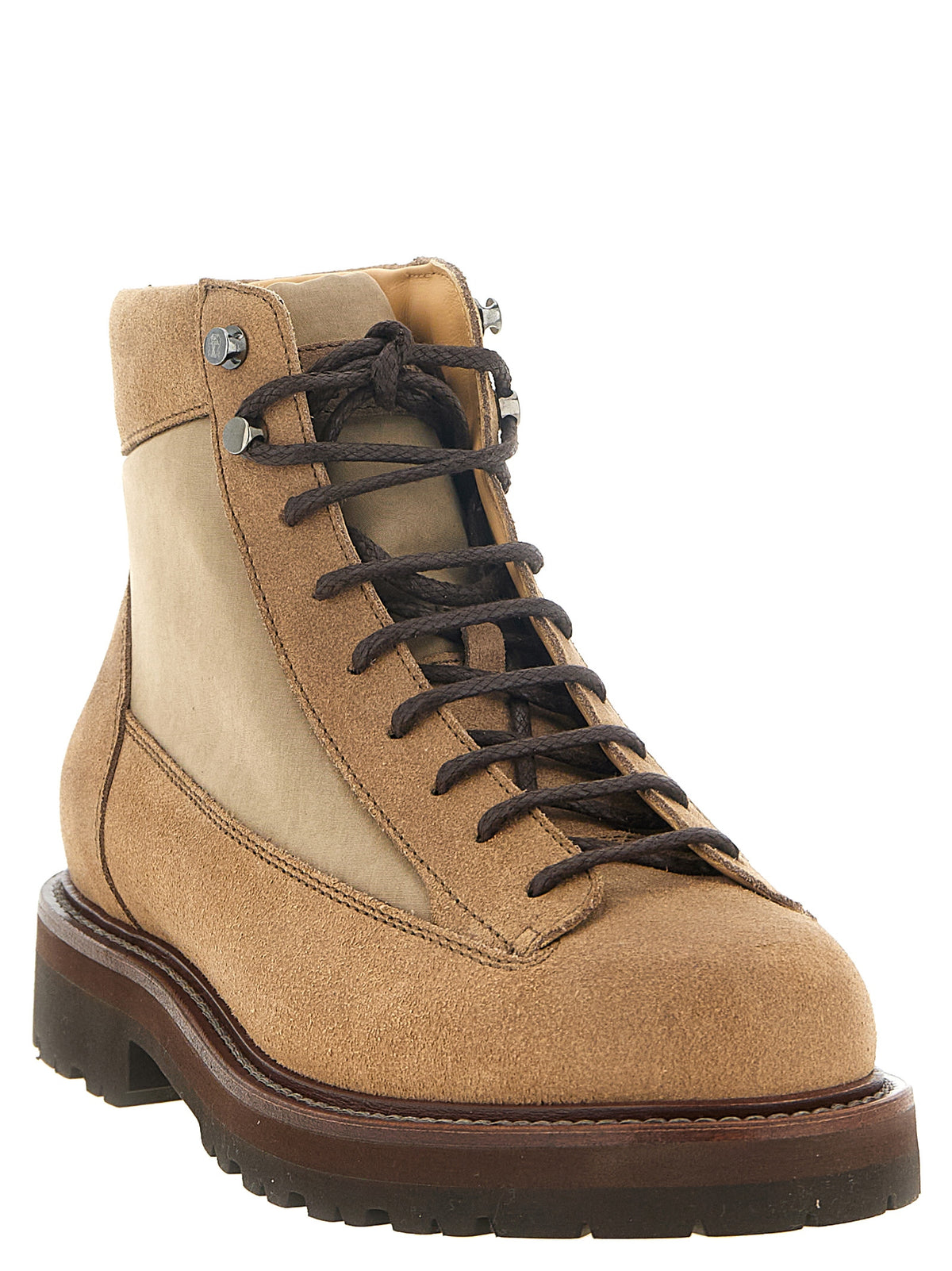 Beige Calfskin Ankle Boots