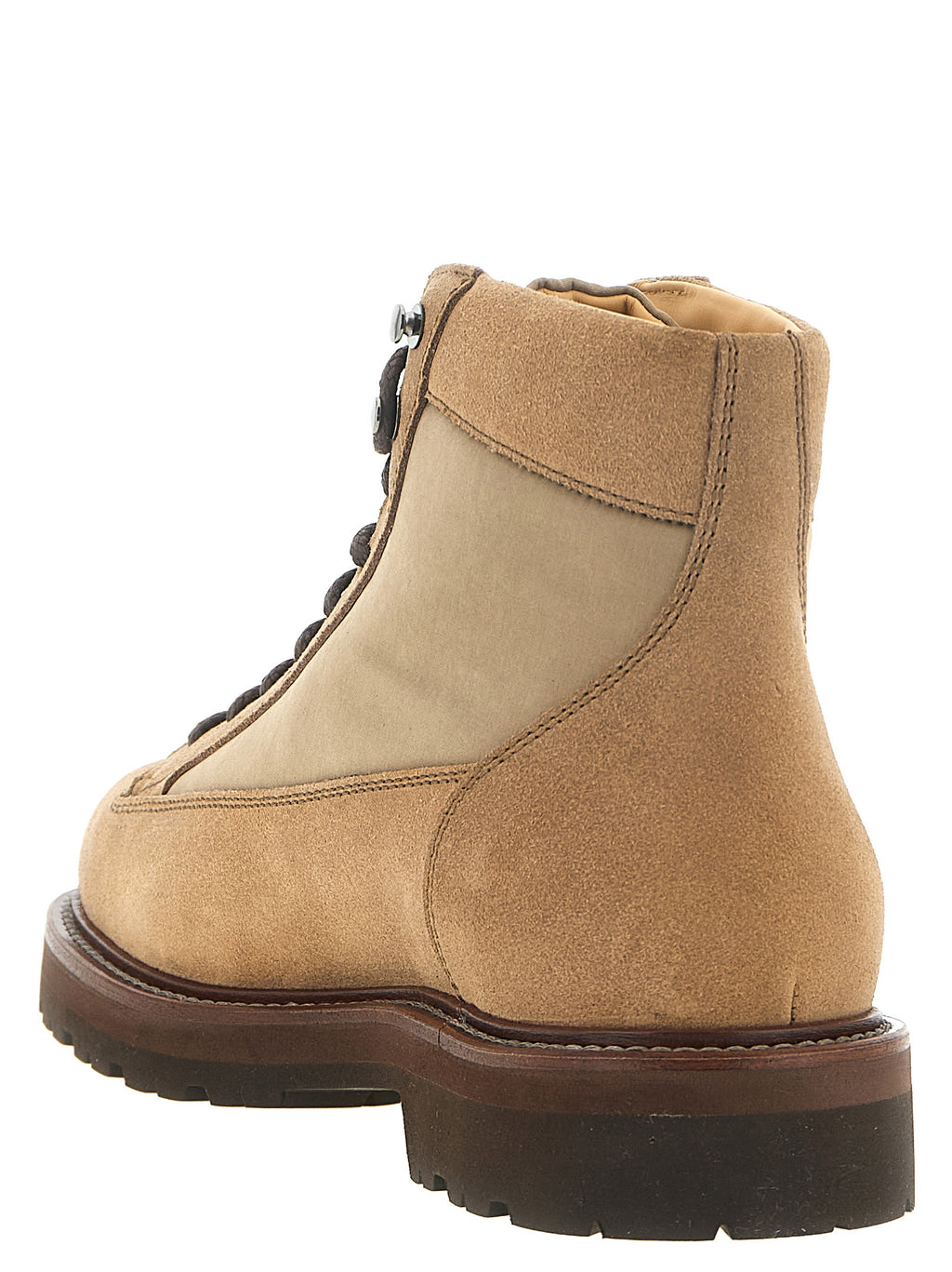 Beige Calfskin Ankle Boots