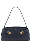 Blue Calfskin Shoulder Bag