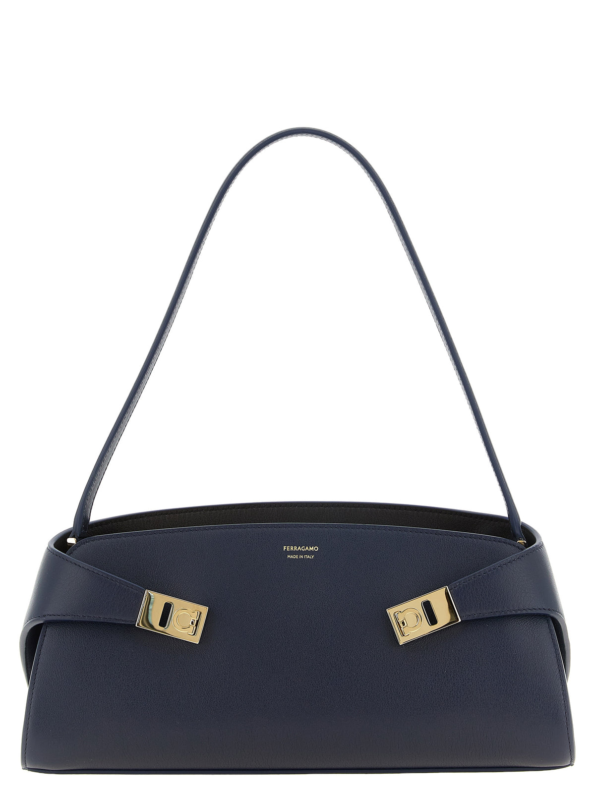 Blue Calfskin Shoulder Bag