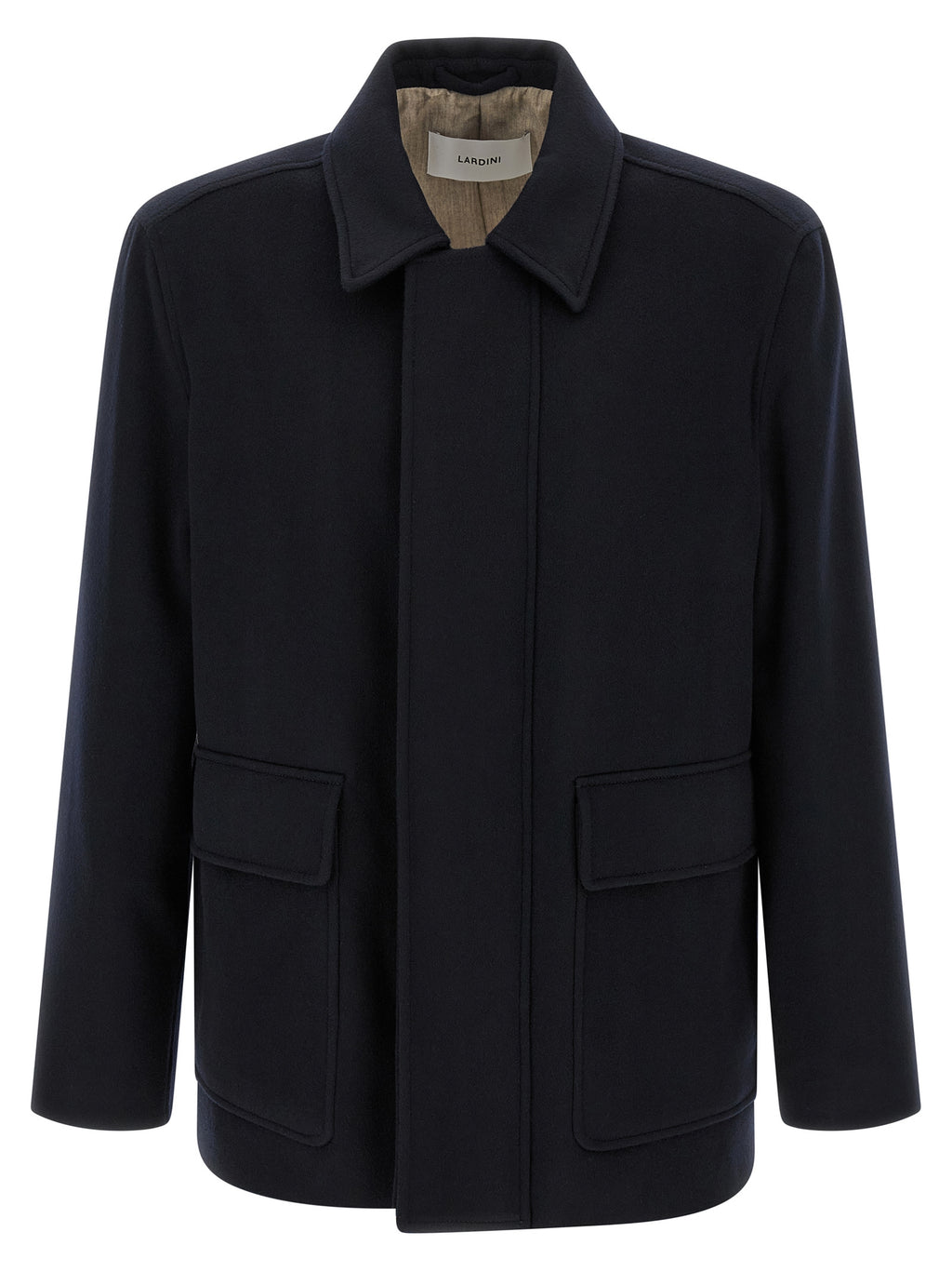 Blue Cashmere Full-Length Jacket