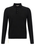 Black Virgin Wool Polo Shirt