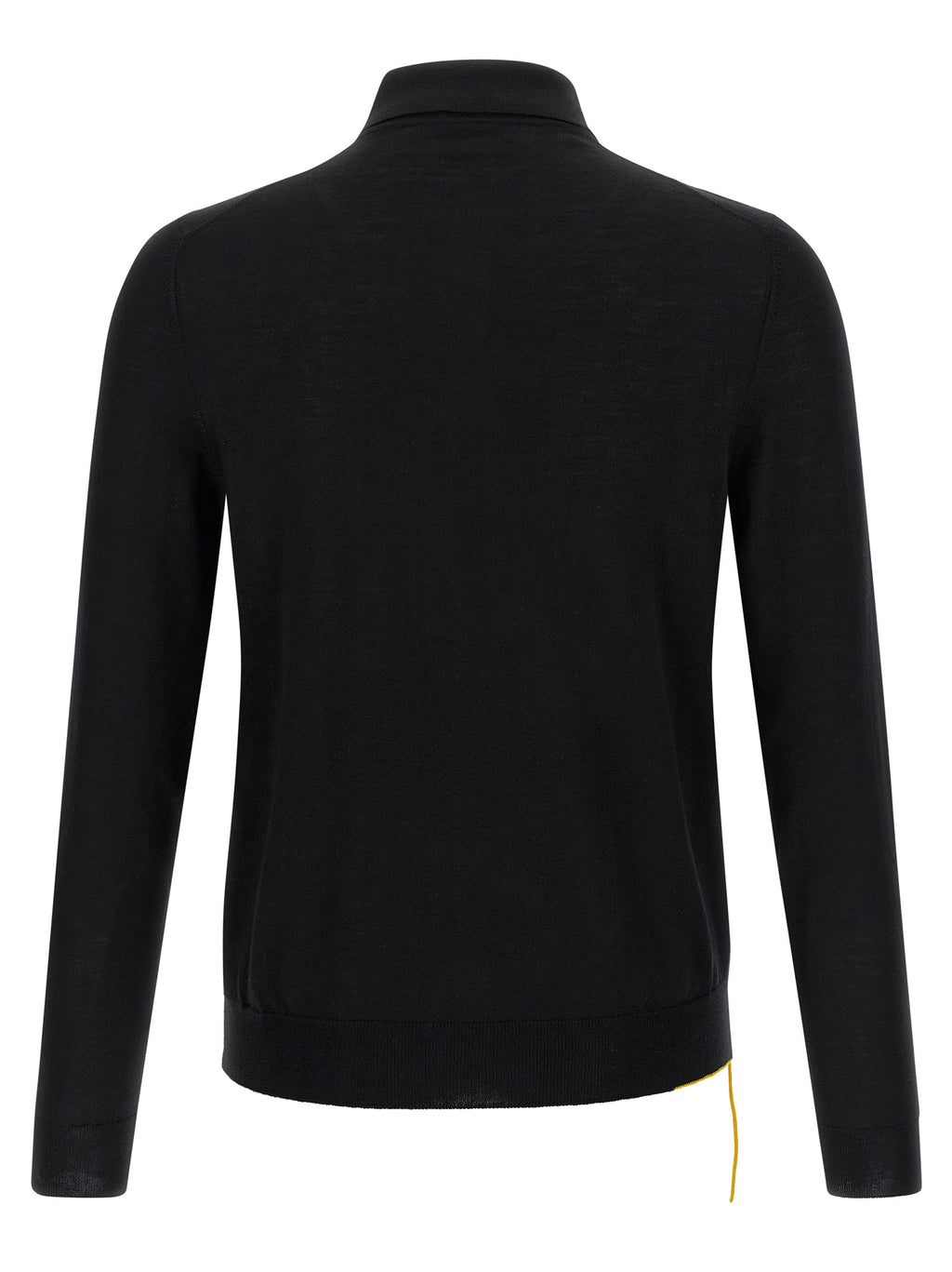 Black Virgin Wool Polo Shirt
