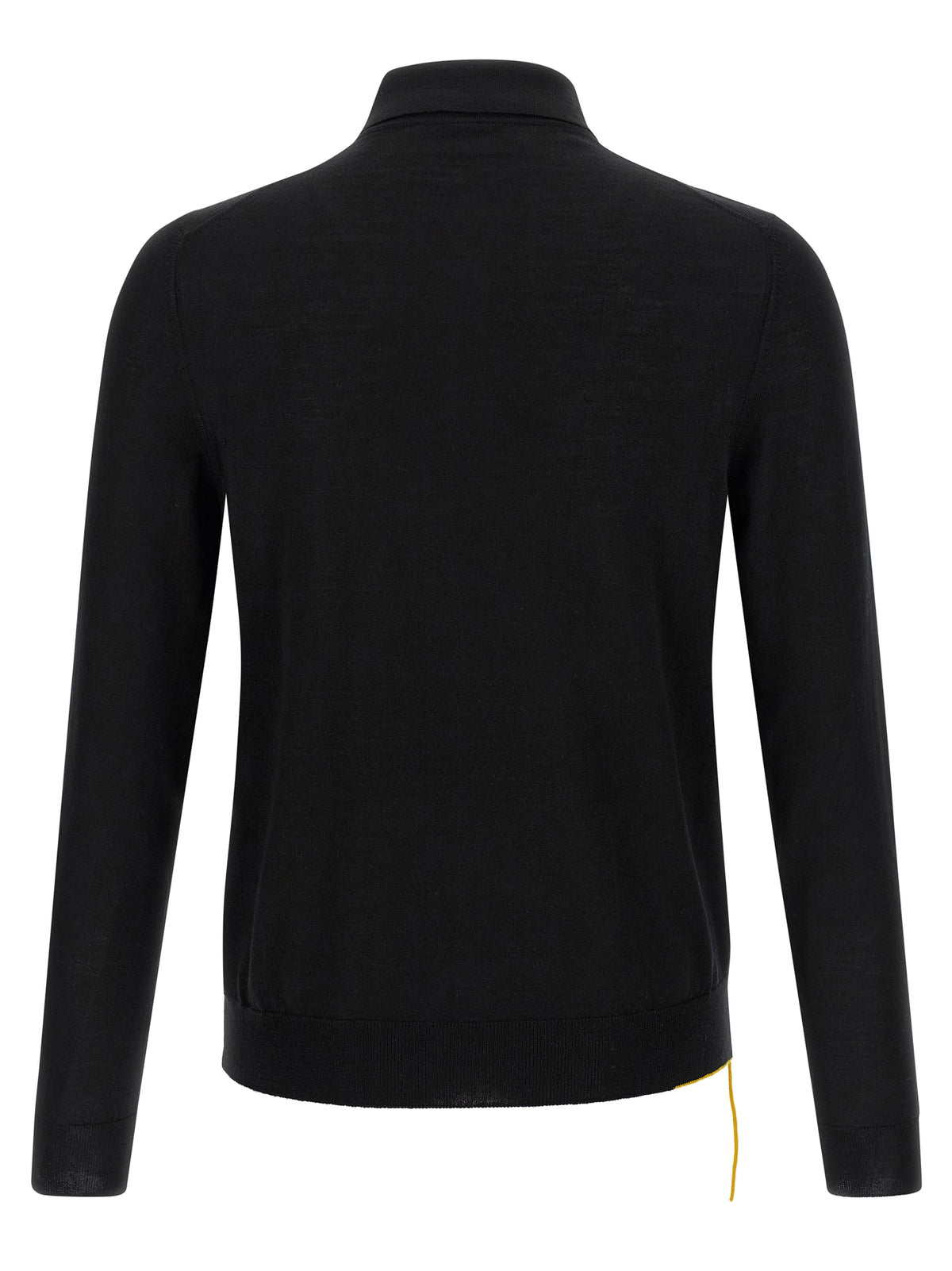 Black Virgin Wool Polo Shirt
