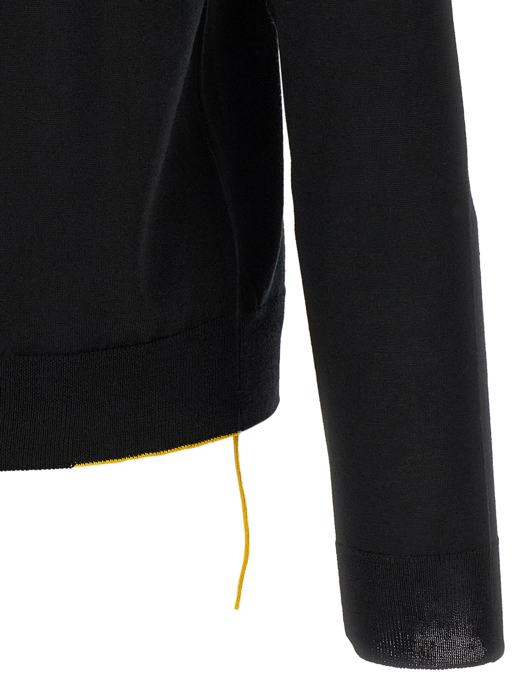Black Virgin Wool Polo Shirt