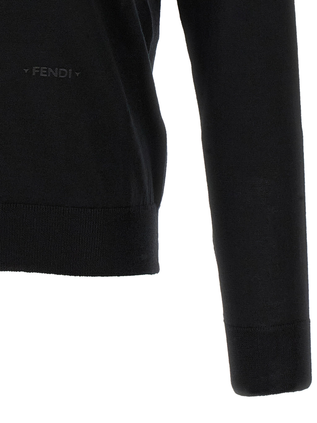 Black Virgin Wool Polo Shirt