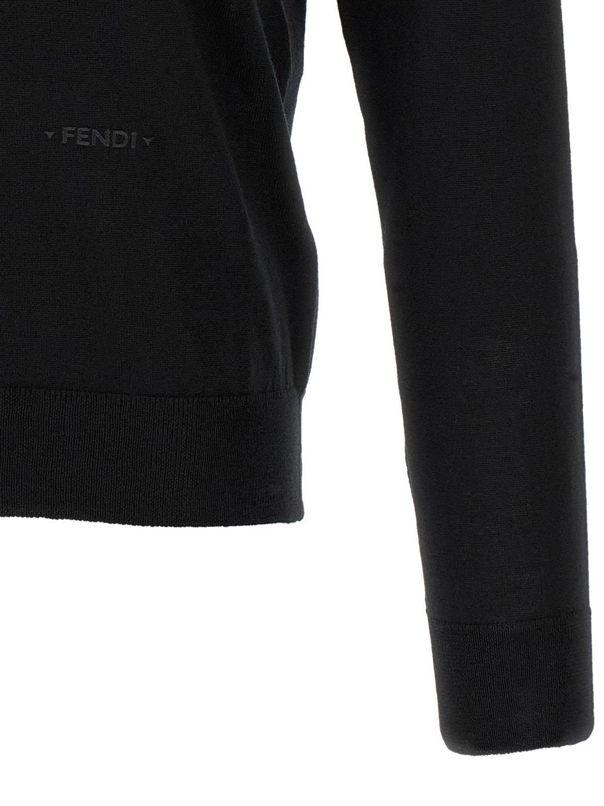 Black Virgin Wool Polo Shirt