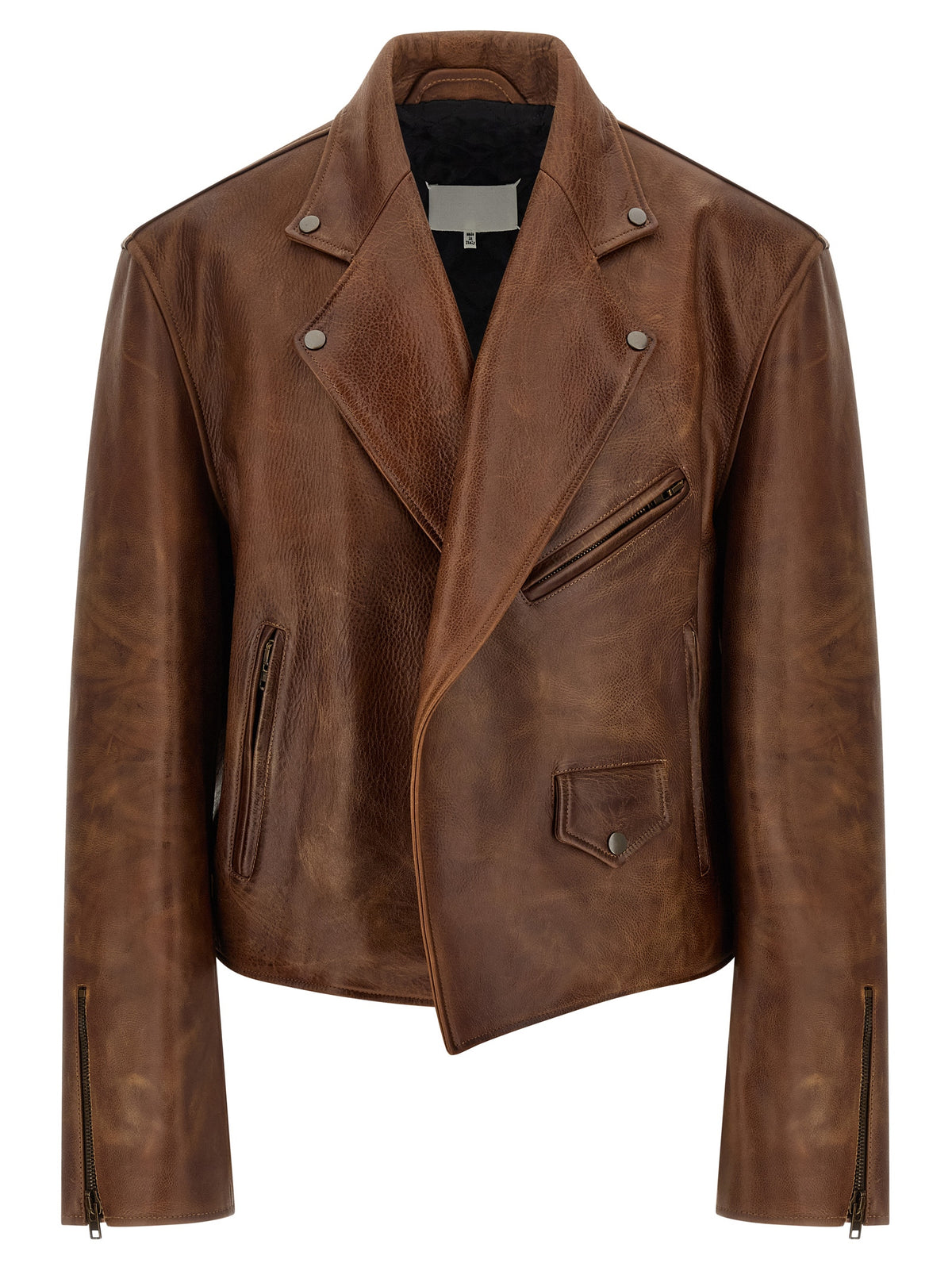 Brown Calfskin Leather Jacket
