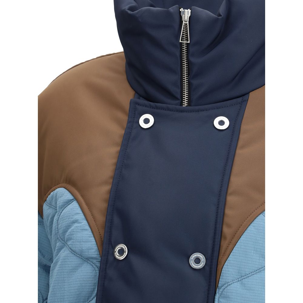 Blue Polyamide Full-Length Jacket