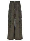 Gray Nylon Cargo Pants