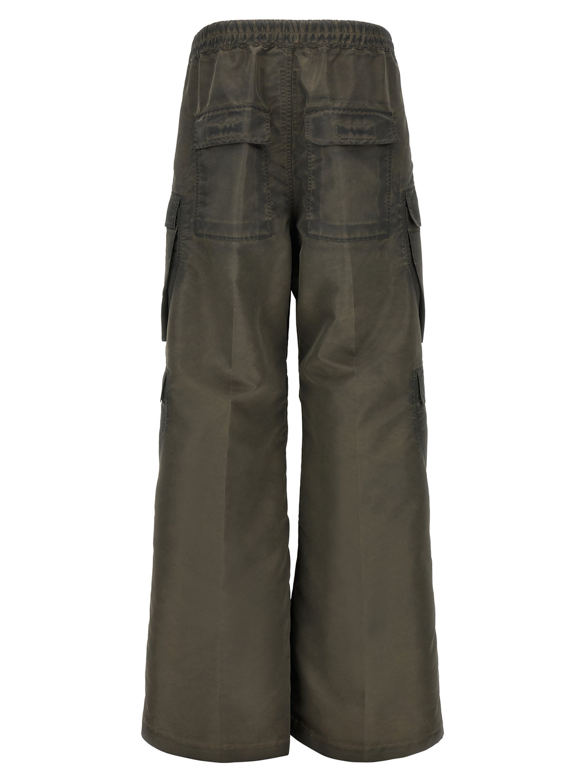 Gray Nylon Cargo Pants