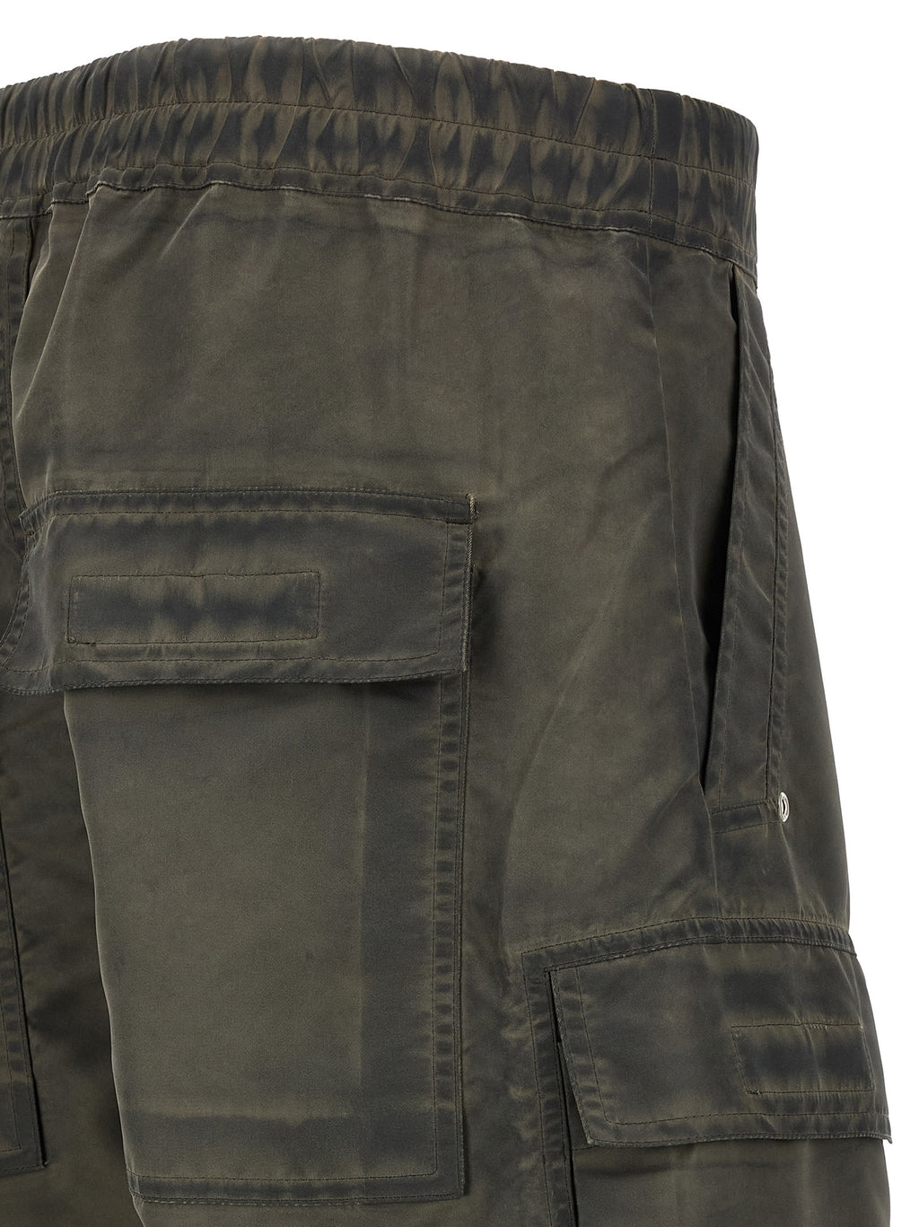 Gray Nylon Cargo Pants