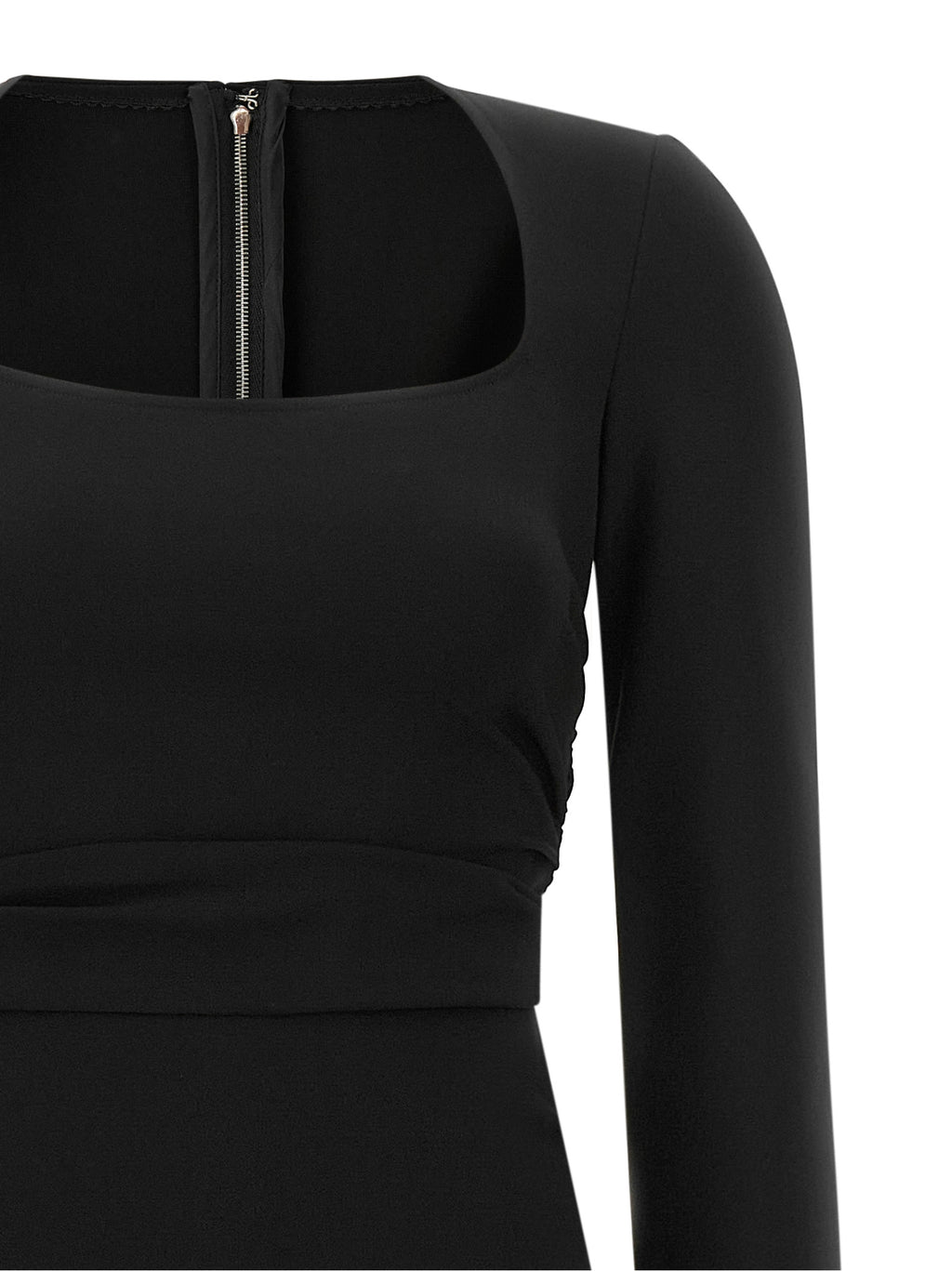 Black Viscose Midi Dress