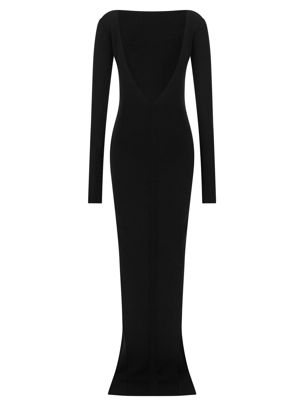 Black Viscose Long Dress