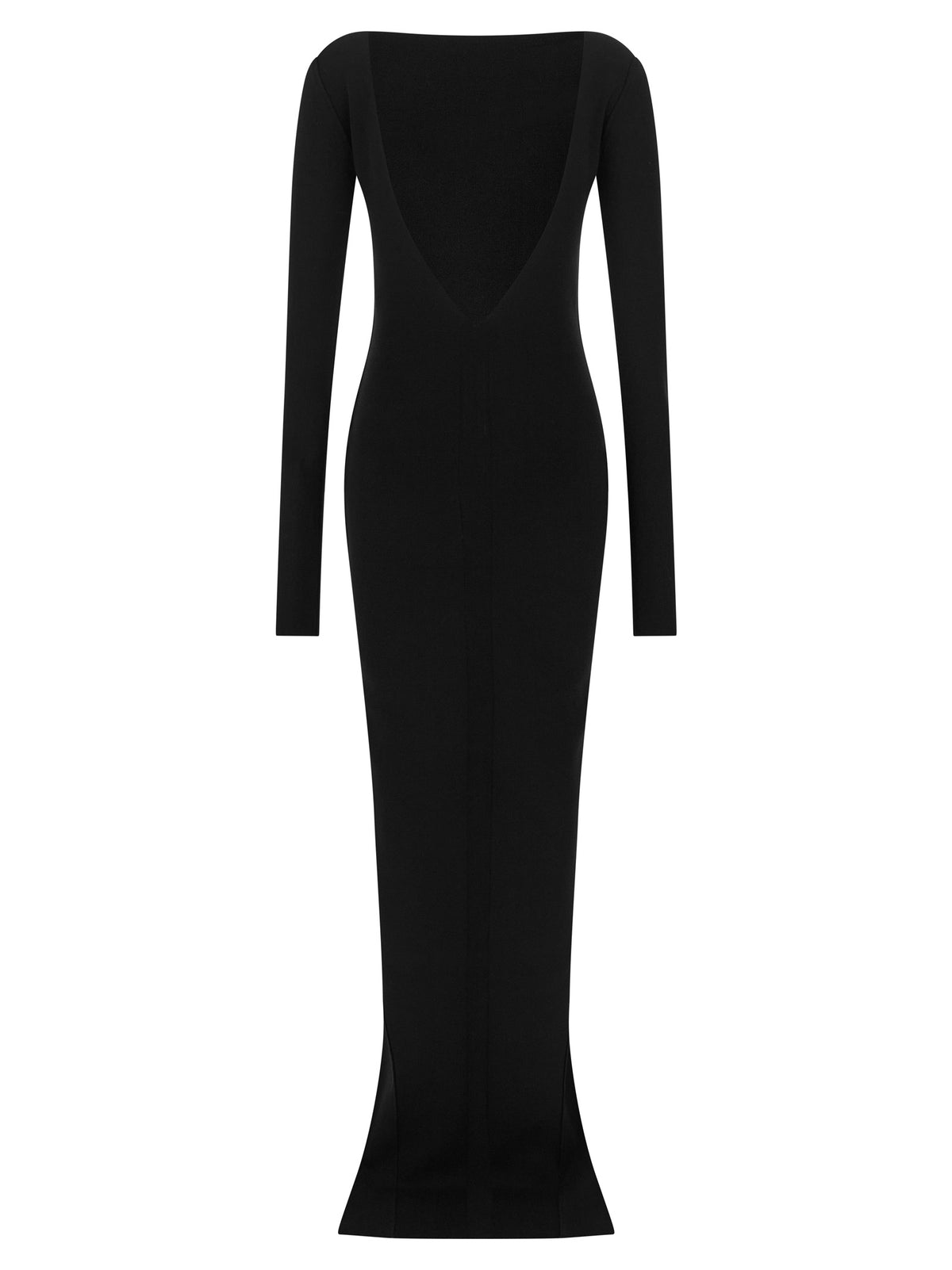 Black Viscose Long Dress