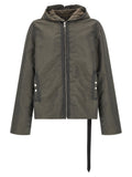 Gray Nylon Full-Length Jacket