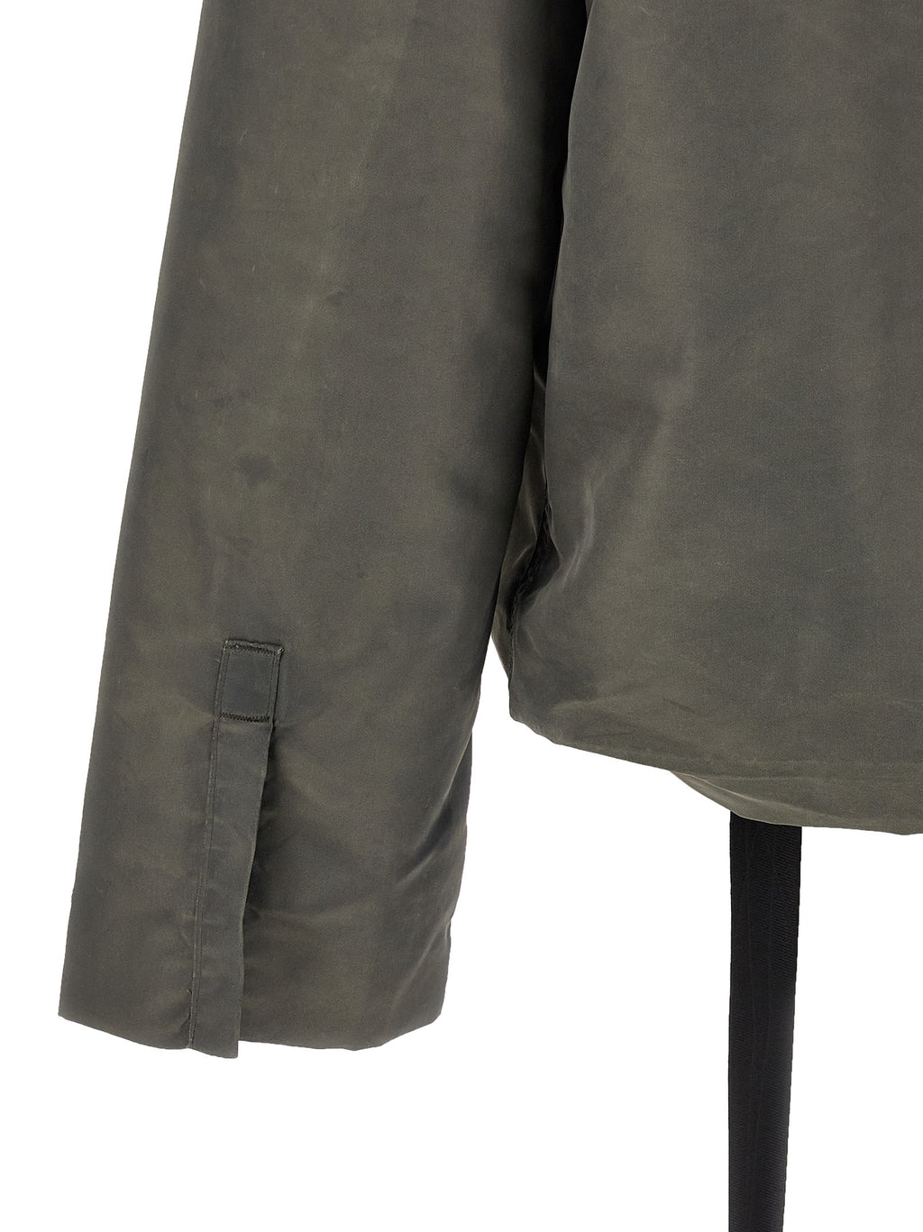 Gray Nylon Full-Length Jacket