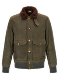 Bicolor Lamb Leather Leather Jacket