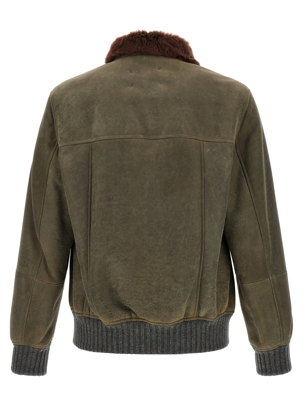 Bicolor Lamb Leather Leather Jacket