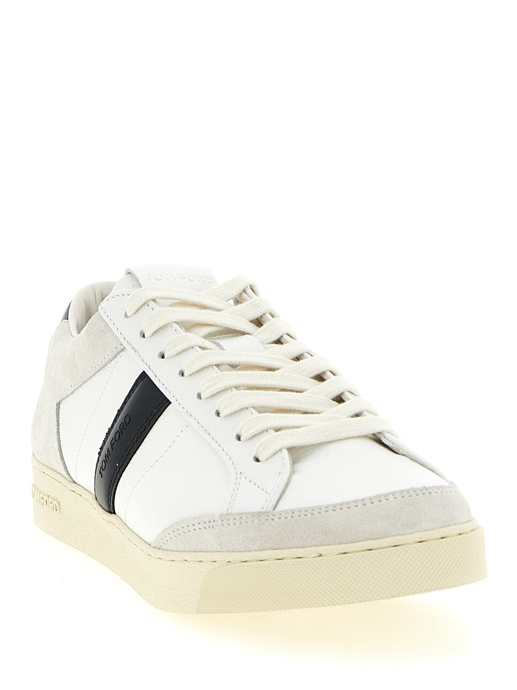 Bicolor Leather Low Top Sneakers