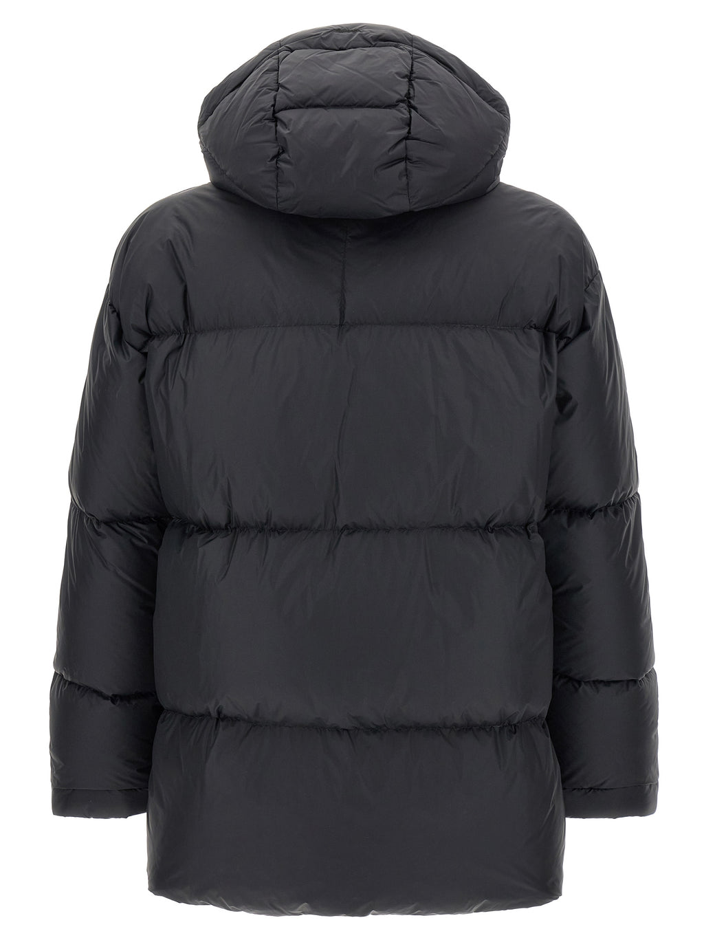Black Polyamide Full-Length Jacket