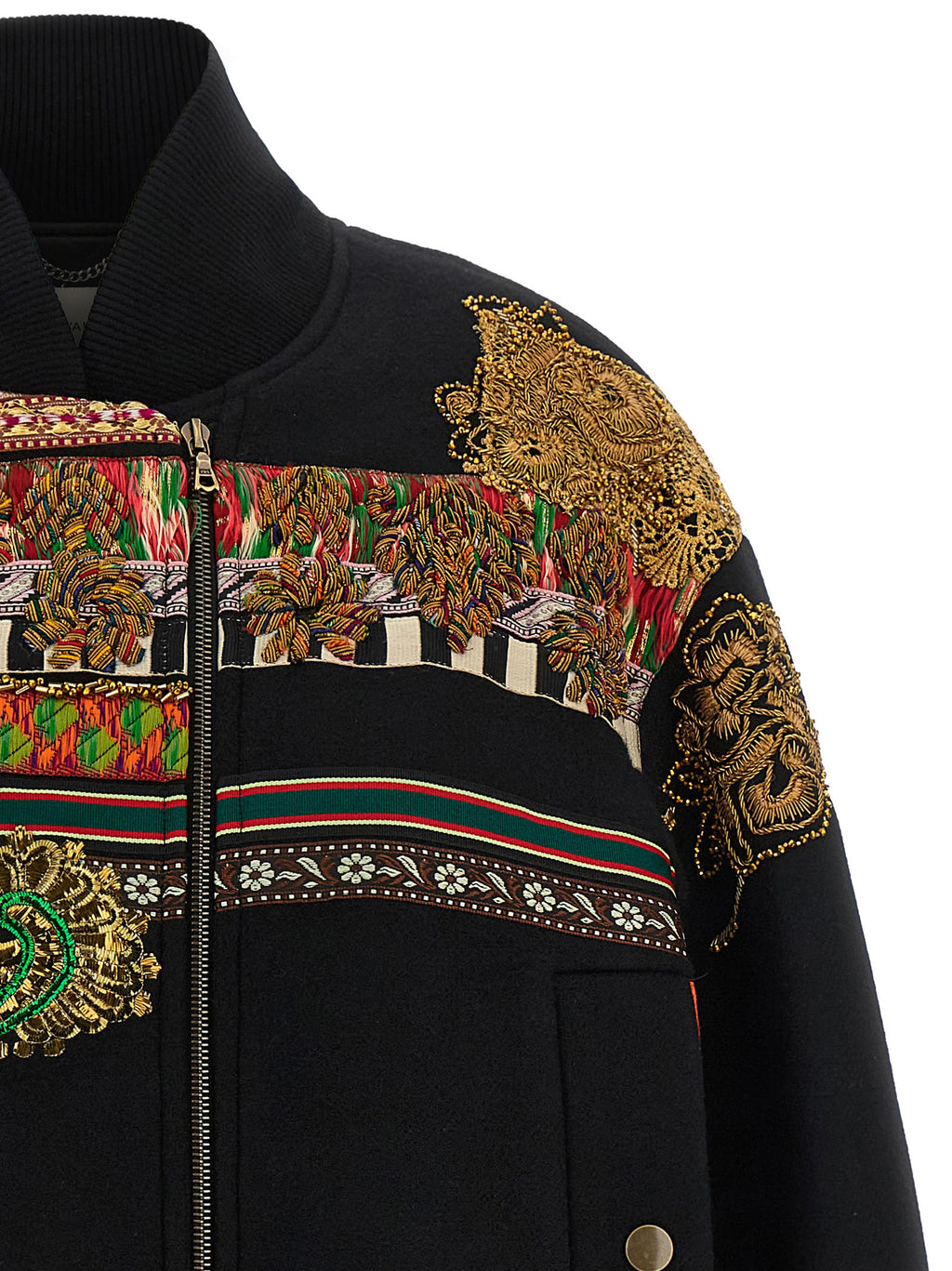 Multicolor Wool Bomber