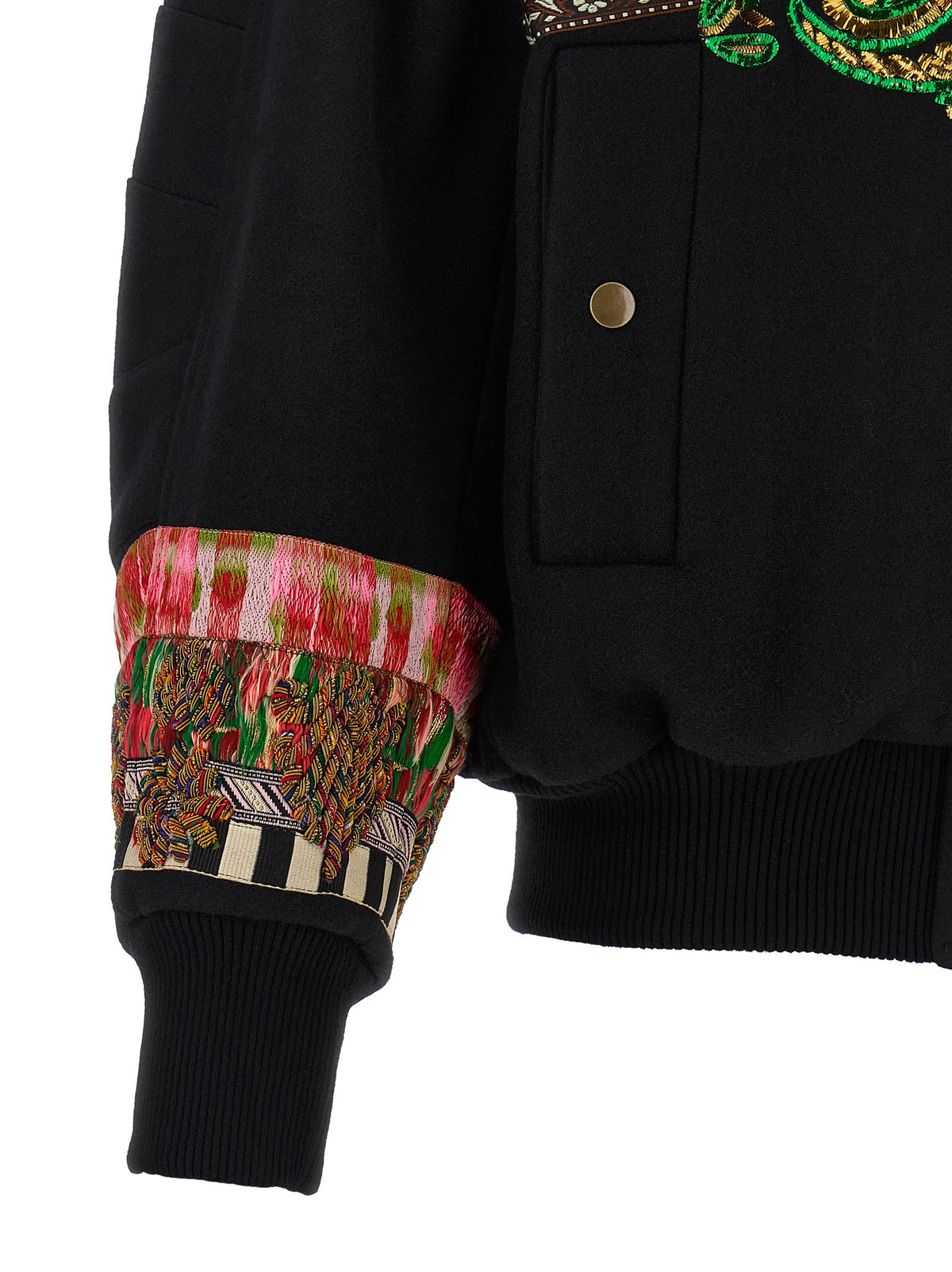 Multicolor Wool Bomber