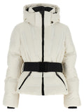 White Polyester Full-Length Jacket